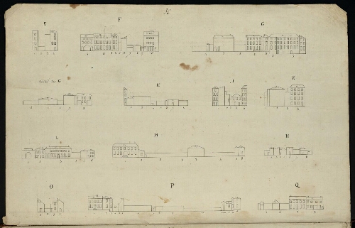 Metz. Cahier G : ville. Folio 5, verso.
Suite du développement de l'îlot 36.