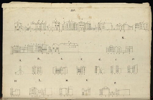 Metz. Cahier I : ville. Folio 13, verso.
Début du développement de l'îlot n°110.