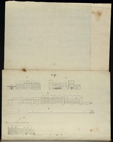 Metz. Cahier G : ville. Folio 9, verso.
Suite et fin du développement de l'îlot n°17.