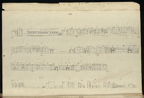 Metz. Cahier I : ville. Page de titre, folio 1, verso.
Début du développement de l'îlot n°100