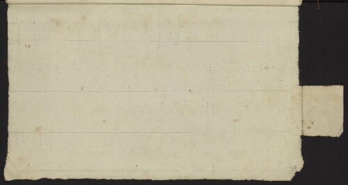 Marsal. Cahier unique : Ville et Campagne. Folio 15, recto.
Feuillet vierge avec rabat. 