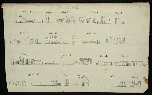 Metz. Cahier B : ville. Folio 10, verso.
Suite de l'îlot n°55.