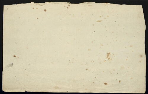 Metz. Cahier N : ville, fortifications. Feuille volante 6a, verso.
Feuillet vierge.