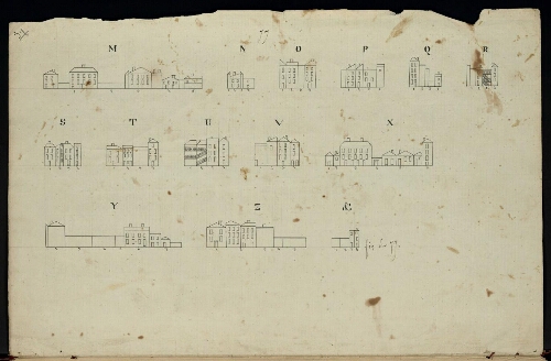 Metz. Cahier F : ville. Folio 3, recto.
Suite et fin du développement de l'îlot n°77.