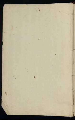 Metz. Cahier H : ville. Page de titre, folio 1, verso.
Feuillet vierge.