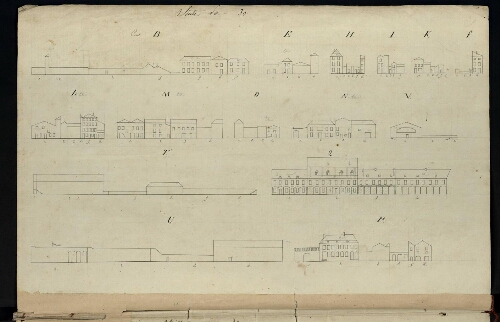 Metz. Cahier H : ville. Folio 2, verso.
Suite du développement de l'îlot n°30.
