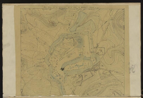 Bitche. Cahier : fortifications nouvelles. Folio 1, verso.
Plan routier de la fortification de la ville.