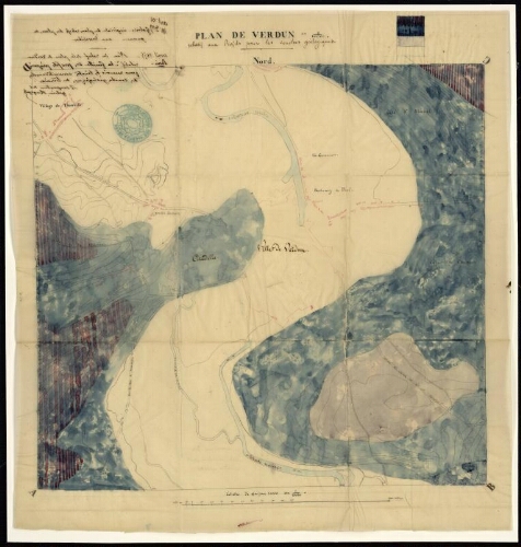Verdun. [recto] Plan de Verdun au 1/10000 relatif aux profils pour les couches géologiques