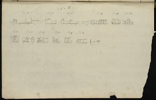 Metz. Cahier C : ville. Folio 4, verso.
Suite et fin de l'îlot n°120.
