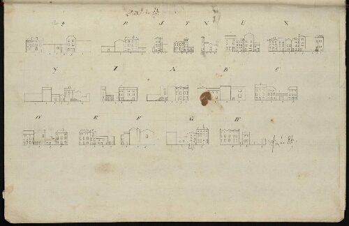 Metz. Cahier C : ville. Folio 10, verso.
Suite de l'îlot n°84.