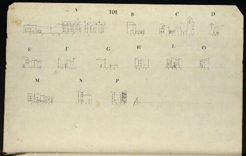 Metz. Cahier I : ville. Folio 8, verso.
Suite et fin du développement de l'îlot n°101.
