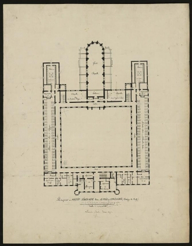 Metz. Plan horizontal du petit séminaire Saint Louis de Gonzague (Montigny-les-Metz), recto.
Troisième étage.