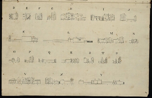 Metz. Cahier F : ville. Folio 2, recto.
Suite du développement de l'îlot n°75