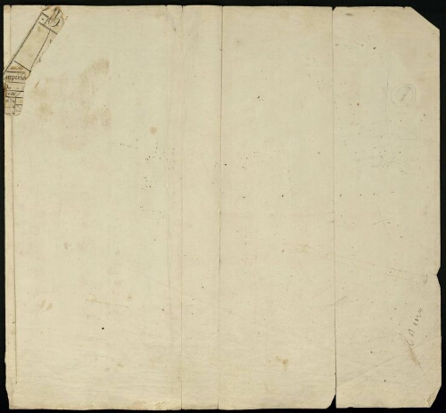 Metz. Cahier E : ville. Folio 7 bis, verso.
Feuillet vierge.