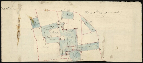 Metz. Nouveau cahier 4. Folio 7, verso.
Îlot n°3bis ; citadelle.