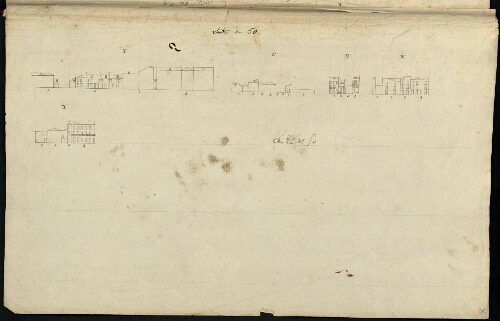 Metz. Cahier M : ville. Folio 5, verso.
Suite et fin du développement de l'îlot n°50.