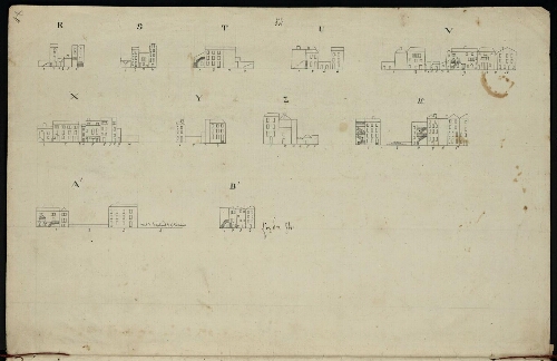 Metz. Cahier F : ville. Folio 4, recto.
Suite et fin du développement de l'îlot n°54.