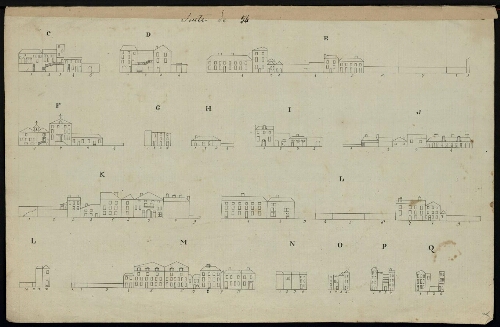 Metz. Cahier F : ville. Folio 4, verso.
Suite du développement de l'îlot n°54.