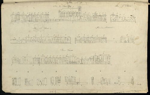 Metz. Cahier M : ville. Folio 6, verso.
Début du développement de l'îlot n°9.