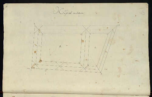Metz. Cahier N : ville, fortifications. Folio 12, verso.
Plan de l'Hôpital militaire.