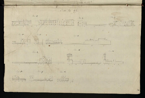 Metz. Cahier C : ville. Folio 3, recto.
Suite de l'îlot n°99.