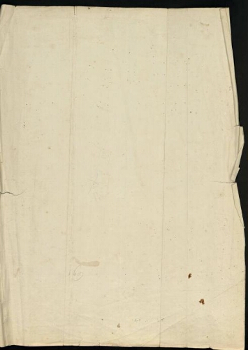 Metz. Cahier E : ville. Folio 2 bis, verso.
Feuillet vierge.