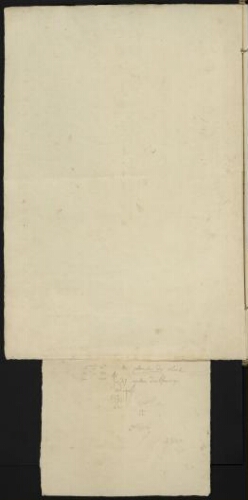 Ville. Toul. Cahier E. [Folio] 1 [verso] [Indications écrites au graphite au dos du plan]